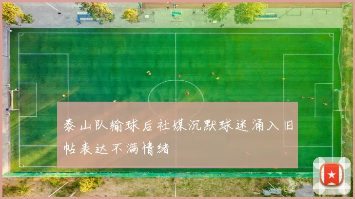 泰山队输球后社媒沉默球迷涌入旧帖表达不满情绪